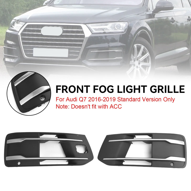 Audi Q7 2016-2019 Främre stötfångarskydd Dimljusgaller Bezel Insert Grill.