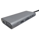 11 en 1 USB-C Tipo C Salida HD 4K USB 3.0 HD Adaptador HUB Base multifunción
