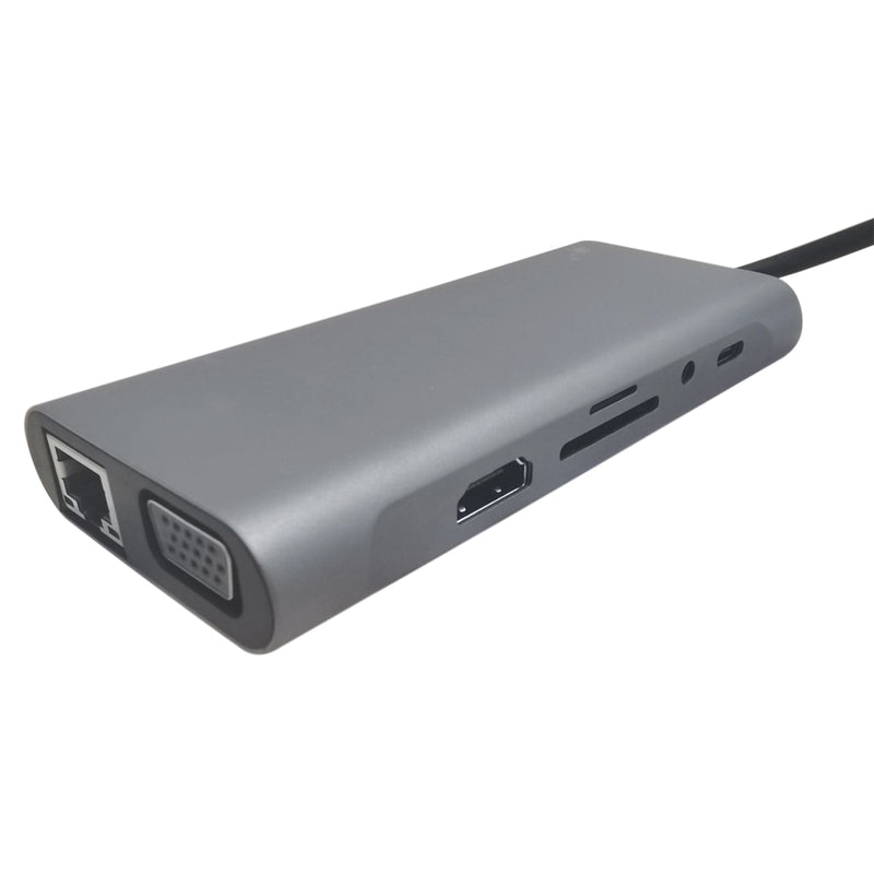 11 in 1 USB-C Type C HD -lähtö 4K USB 3.0 HD Adapter HUB -monitoimitelakka