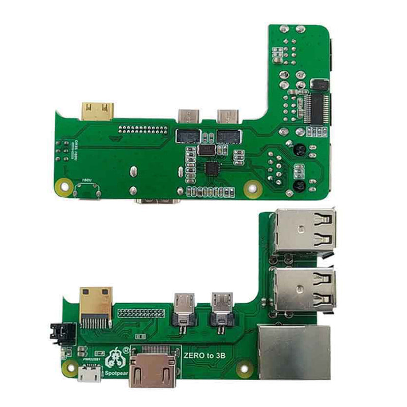 Placa de expansión Zero Pi0 USB HUB RJ45 HAT adecuada para Raspberry Pi Zero 2w a 3B