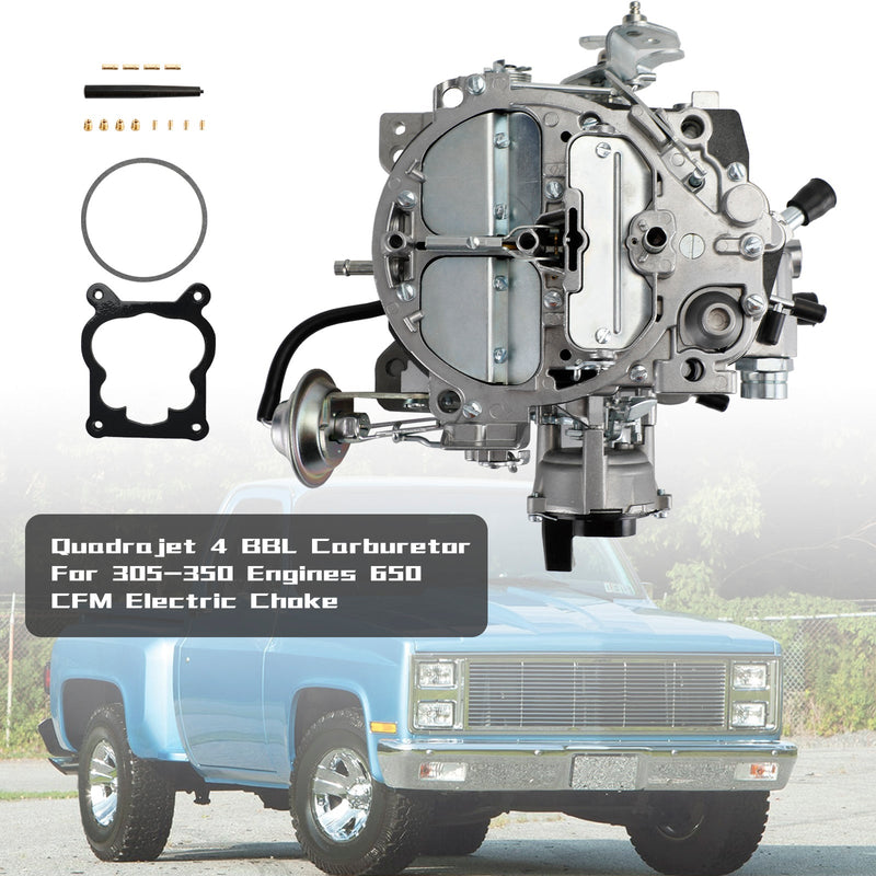 1982-1985 Chevrolet Cars & Truck Quadrajet 4 BBL Carburetor 305-350 Motors 650 CFM Electric Choke