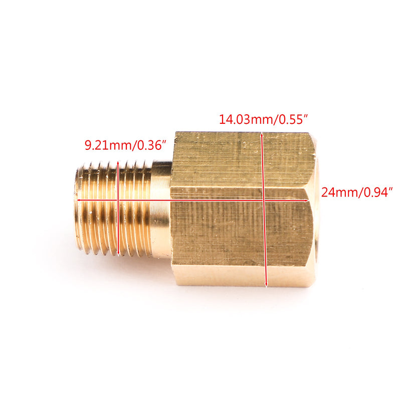 1/8 npt weiblich bis 1/8 BSPT männliche Adapter -Messgeräte -Faden -Öldruckadapter