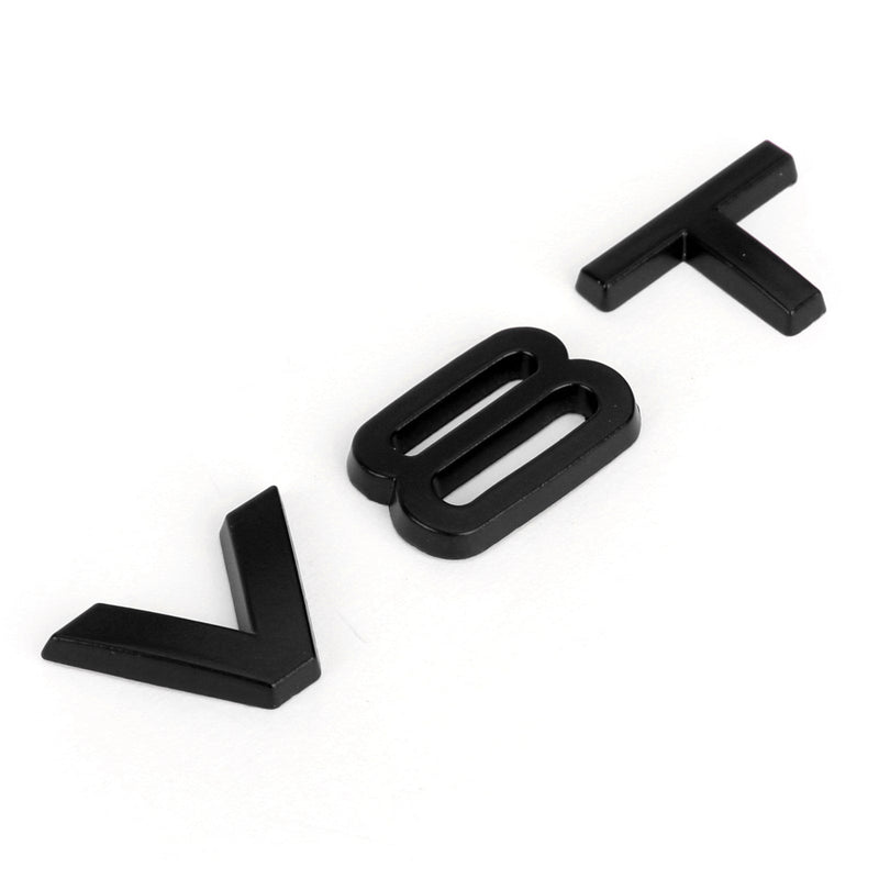 V8T Emblem Merke for Audi A1 A3 A4 A5 A6 A7 Q3 Q5 Q7 S6 S7 S8 S4 SQ5 Svart