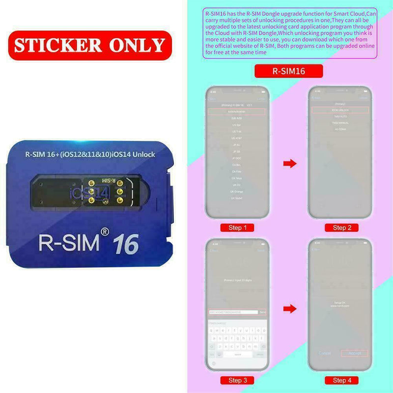 R-sim 16 Nano Unlock RSIM-kort for iPhone 13 12 Mini 12 Pro XS Max 8 iOS 15