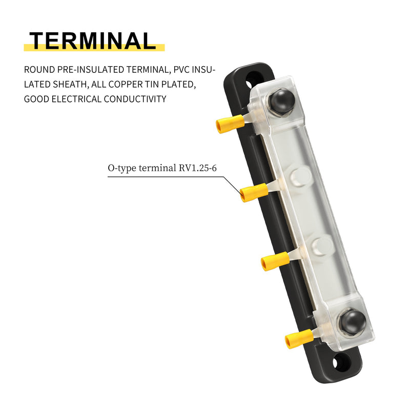 2/4/6/12-Wege-zweireihiges Auto-Sammelschienenblock-Verteilerterminal für Auto-Marine