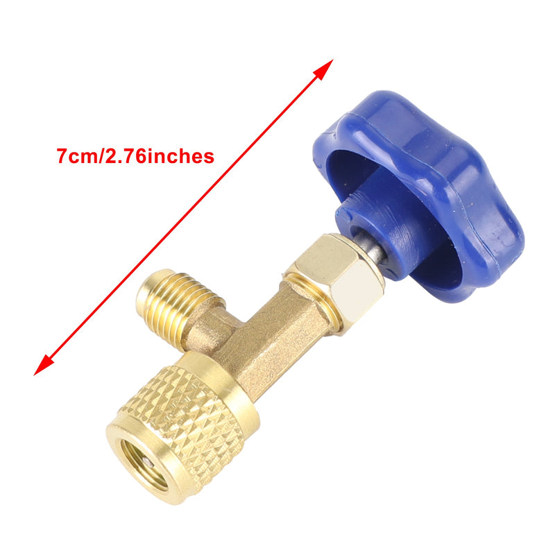 For R22 R134A R410A Gass kjølemiddel Ac kantappeventil Flaskeåpner 1/4Sae Blue