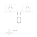 Typ C/USB3.0-zu-Dual-HDMI-Adapter für Apple M1 M2 Mac Windows Typ C/USB3.0-Hub