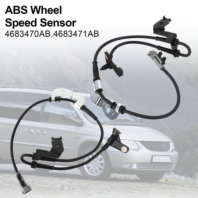 2 × ABS-Raddrehzahlsensor vorne links und rechts für Chrysler Grand Voyager 1999-08 Generic