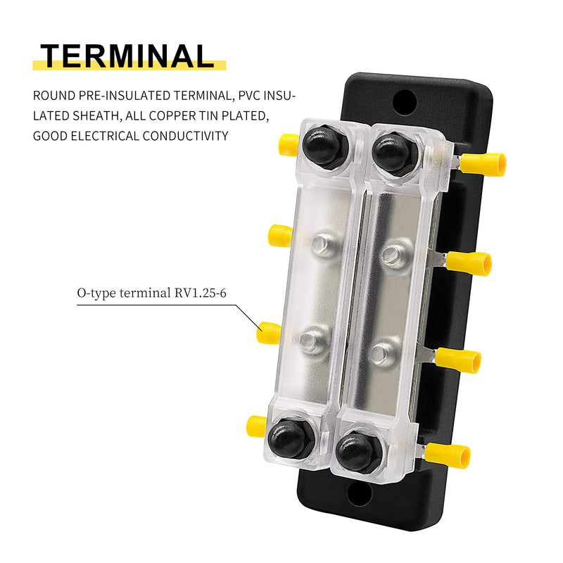 2/4/6/12-Wege-zweireihiges Auto-Sammelschienenblock-Verteilerterminal für Auto-Marine