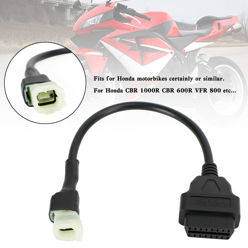 Honda CBR 1000R CBR 600R 4 pinos a 16 pinos OBD2 Cabo adaptador de diagnóstico de moto