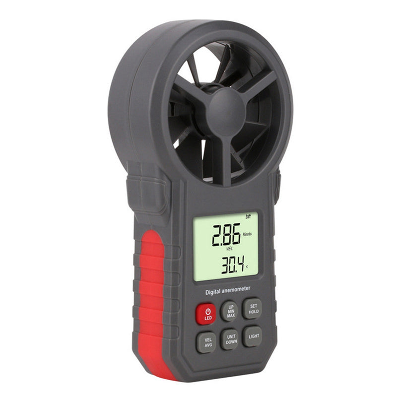 LCD Digital Anemometer Thermometer Luftdurchflussmesser Windgeschwindigkeitsmesser 0-30M/s