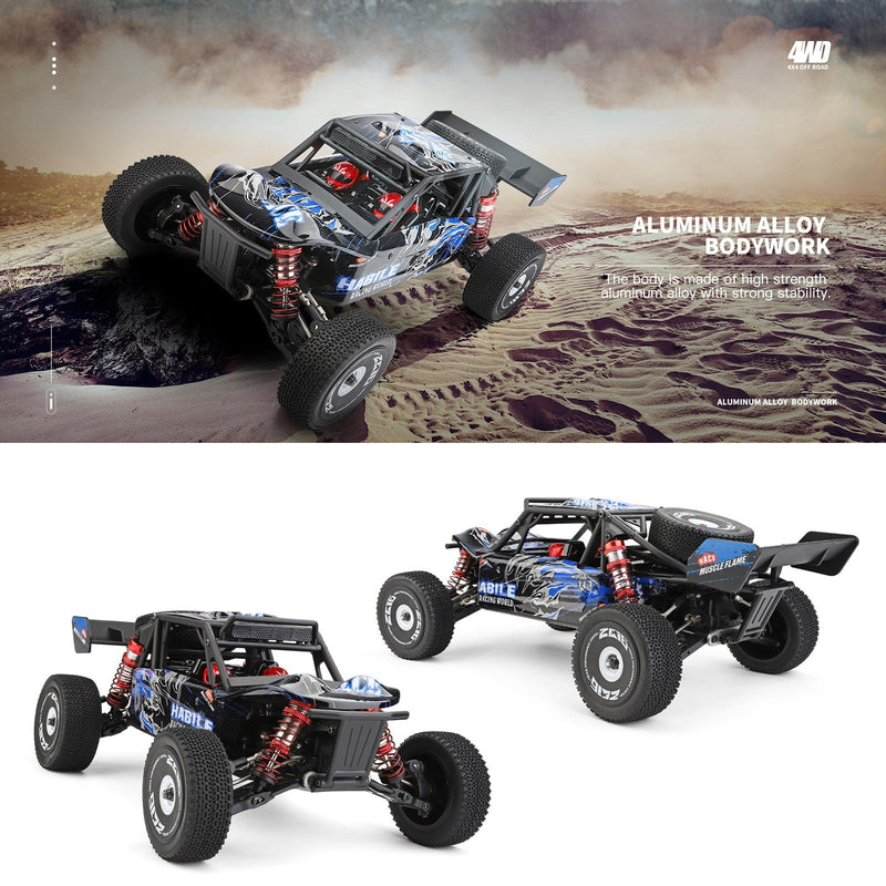 Wltoys 124018 RC samochód wyścigowy 60 km/h 1/12 2,4 GHz Off-Road Drift RTR 4WD Zabawka prezent