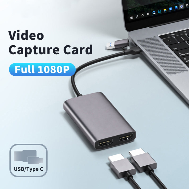 1080P60fps Videoaufnahmekarte HDMI zu 4K HDMI Loop-out USB3.0 Typ-C Grabber