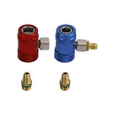 A/C R134A Quick Coupling Adapter Manifold Connector 1/4" Sae Hvac High&Low Side