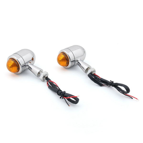 2x Bullet Mini Heavy Duty Motorcykel Blinkers Blinker Svart Generisk