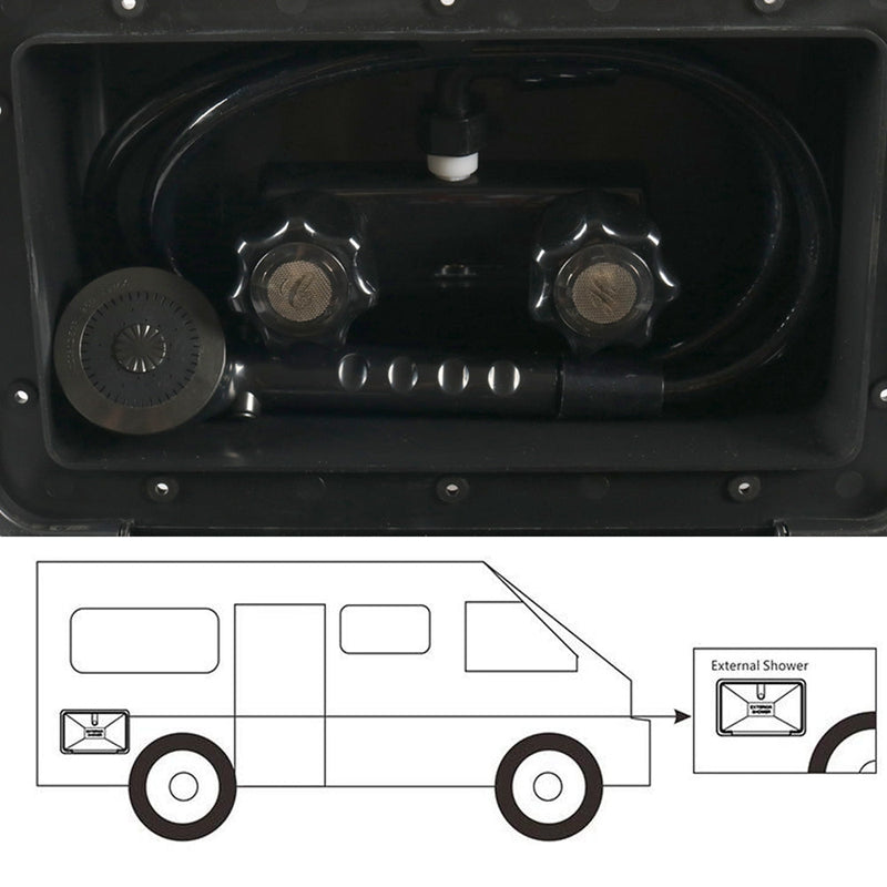 Externes Duschbox-Kit für Wohnwagen, Wohnmobil, Außenhahn, Wohnmobil, Anhänger, Boot, generisch