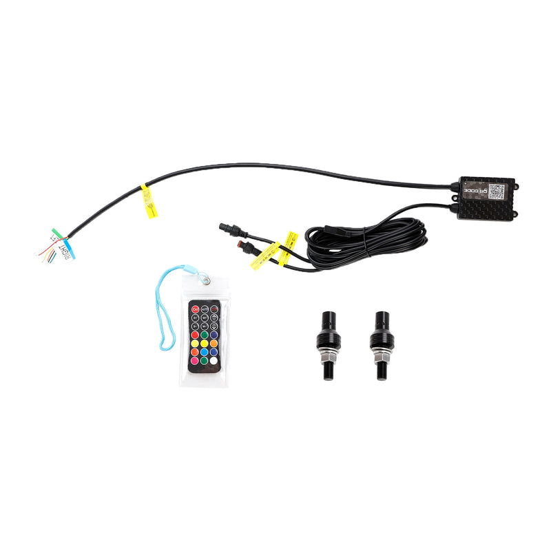 2x 2 pés rgb led app chicote luzes antena com controle remoto de bandeira para polaris utv atv