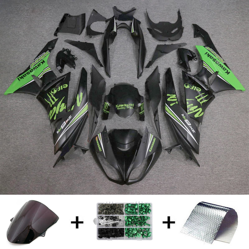 Amotopart Verkleidungsset für Kawasaki ZX6R 636 2009–2012, Karosserie, Kunststoff, ABS