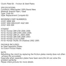 Kopplingssats stål & friktionsskivor lämplig för Honda CBR125R CBR125 CBR150R TA200 Generic