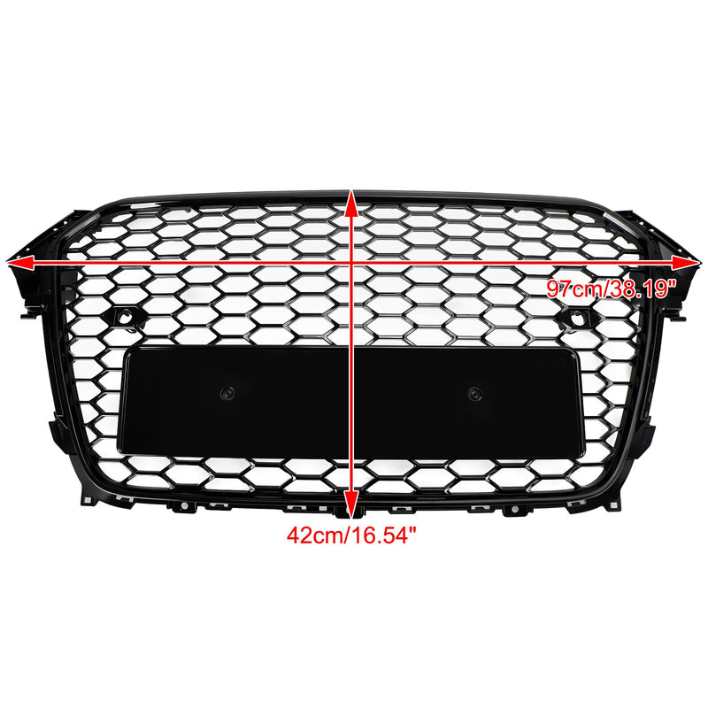 Audi A4 S4 2013-2016 svart glanset RS4 stil mesh frontstøtfangergitter