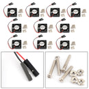 10x 2Pin 30MMx30MM 3007 5V jäähdytystuuletin, joka säteilee Raspberry Pi 2/3 Model B 4B:lle