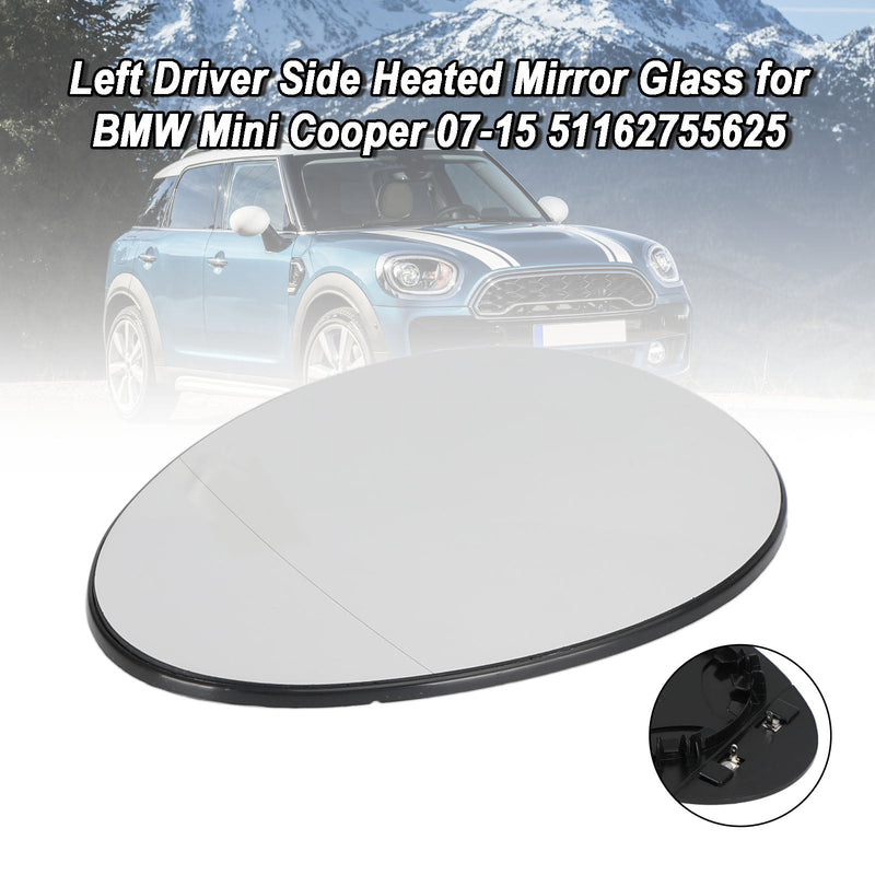 BMW Mini Cooper 2007-2015 51162755625 oppvarmet speilglass på venstre førerside