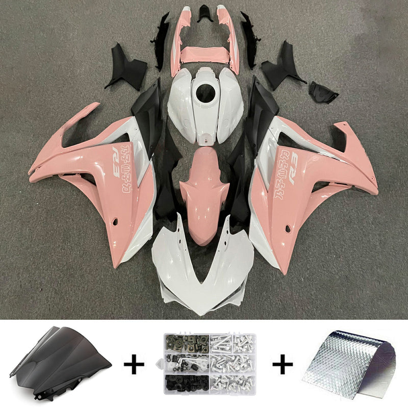 Amotopart Verkleidungsset für Yamaha YZF-R3 2014–2018, R25 2015–2017, Karosserie, ABS