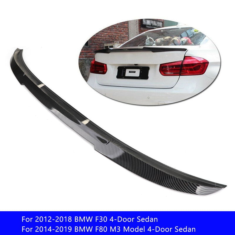 Bakre spoilervinge M4 typ lämplig för BMW F30 3 Series 12-18 Carbon Style Generic