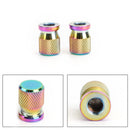 2 stk CNC-brent titan motorsykkel dekk ventilhette deksel hjul dekorasjon generisk