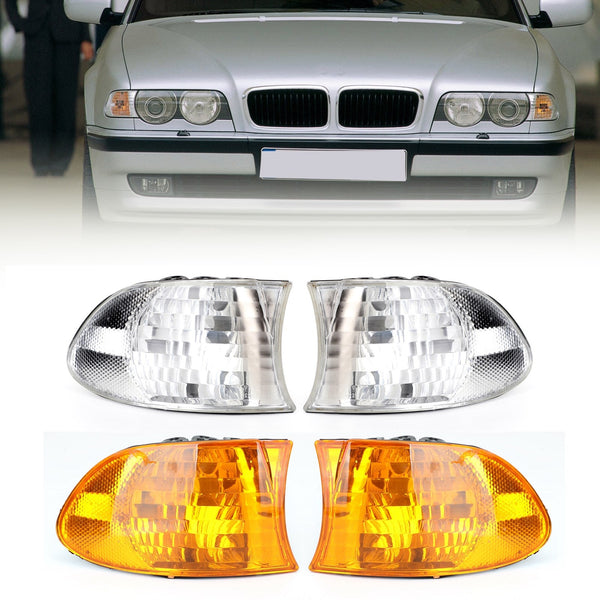 1999-2001 BMW Série 7 E38 Luzes de canto par de lâmpadas de estacionamento branco âmbar