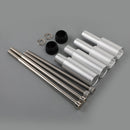 Areyourshop Spot Nebelscheinwerfer Stangenhalter passend für BMW R1200GSA 2014-2018 R1250GSA 18-21 Silber