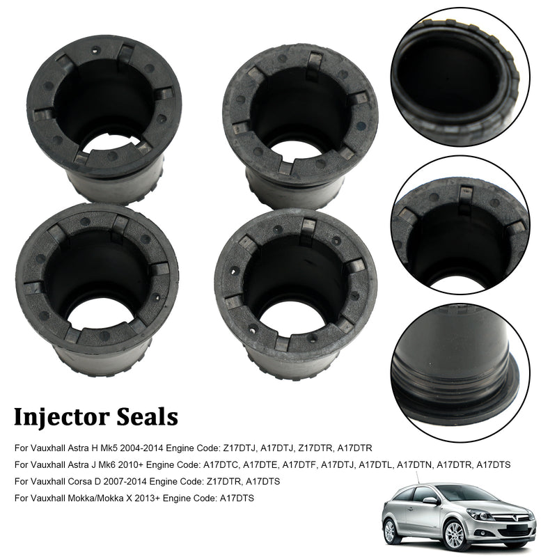 4 unidades de junta superior do injetor de combustível diesel para Vauxhall Astra H/J Corsa D Mokka 1.7