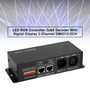 Controlador LED RGB decodificador 3x8A con pantalla digital 3 canales DMX512-3CH