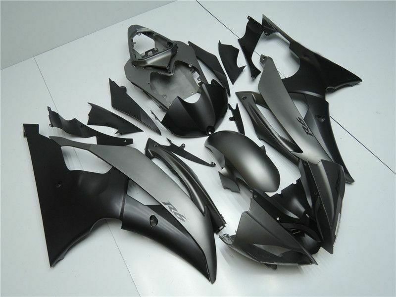 Verkleidungs-Einspritz-Kunststoff-Bodykit passend für Yamaha YZF-R6 2008–2016, grau-schwarz, generisch