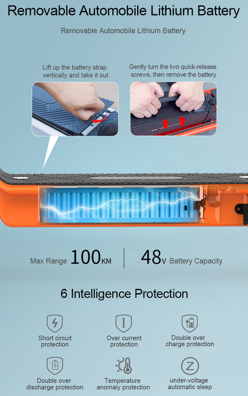 70KM Alcance 40km / h Scooter elétrico dobrável de 10 polegadas 500W Ferramentas de deslocamento Scooter elétrico adulto ESCooter