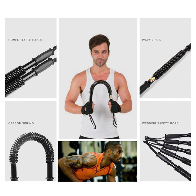 Heavy Duty Spring Chest Power Bar Twister Styrketräning Överkroppsarmar 40KG