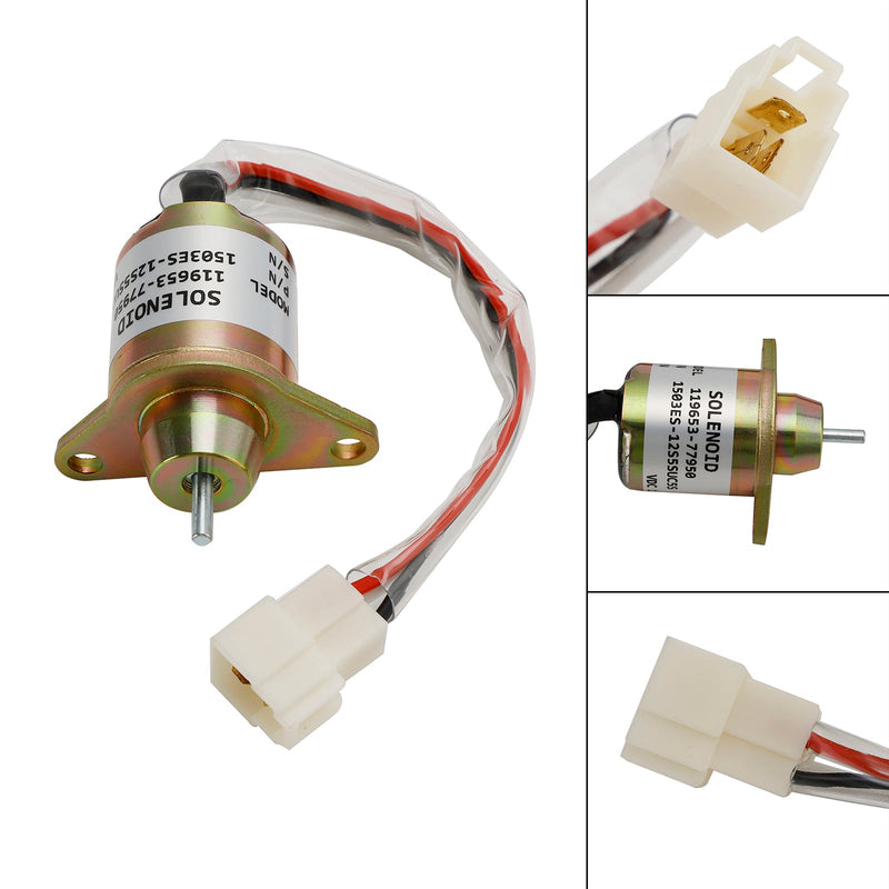 Válvula solenoide de cierre de combustible adecuada para Yanmar 1503ES-12S5SUC5S 119653-77950