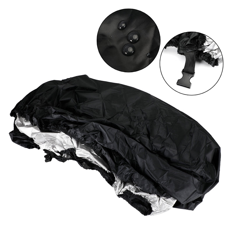 Cubierta impermeable resistente de 14 a 16 pies, color negro, para barcos de pesca remolcables con casco en V