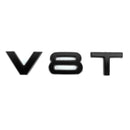 V8T Emblem Badge til Audi A1 A3 A4 A5 A6 A7 Q3 Q5 Q7 S6 S7 S8 S4 SQ5 Sort