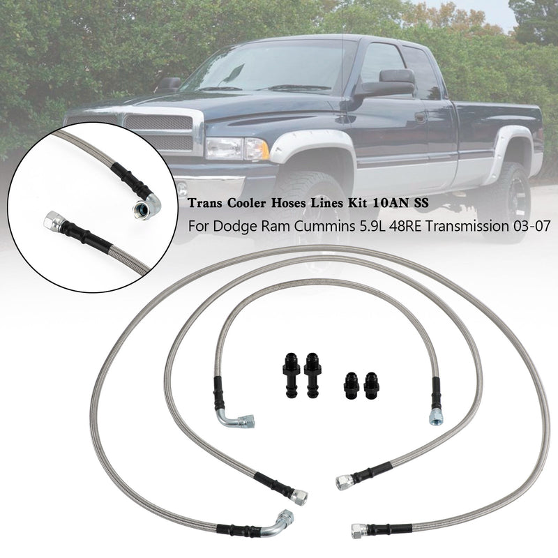 2003-2007 Dodge Ram Cummins 5.9L 48RE Vaihteiston jäähdytinletkusarja 10AN SS