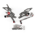 Conjunto traseiro ajustável cnc, apoio para os pés, conjunto traseiro para suzuki gsxr1000 2009-2016, blac genérico