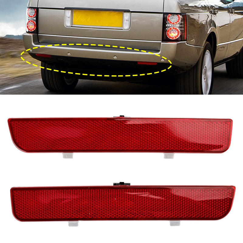 2x luz de freio refletor de pára-choque traseiro vermelho para Range Rover L322 Freelander 2