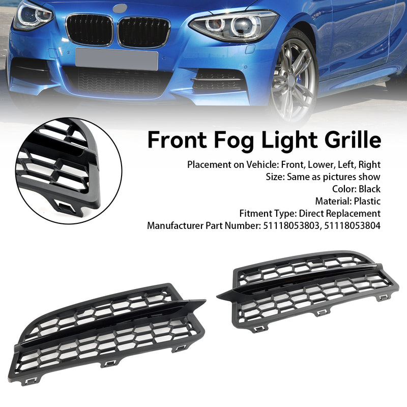 BMW F20 F21 2011-2015 M 2ST Främre stötfångare Dimljus Kåpa Bezel Grill Grille.