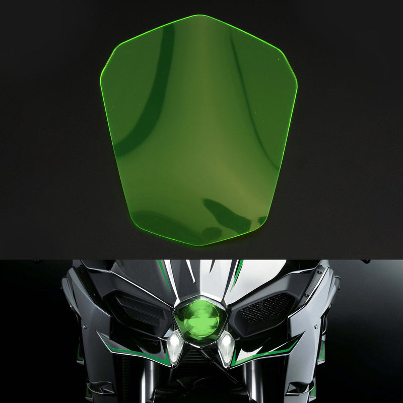 Cubierta protectora de lente de faro delantero para Kawasaki H2 H2R 2015-2019, color humo genérico