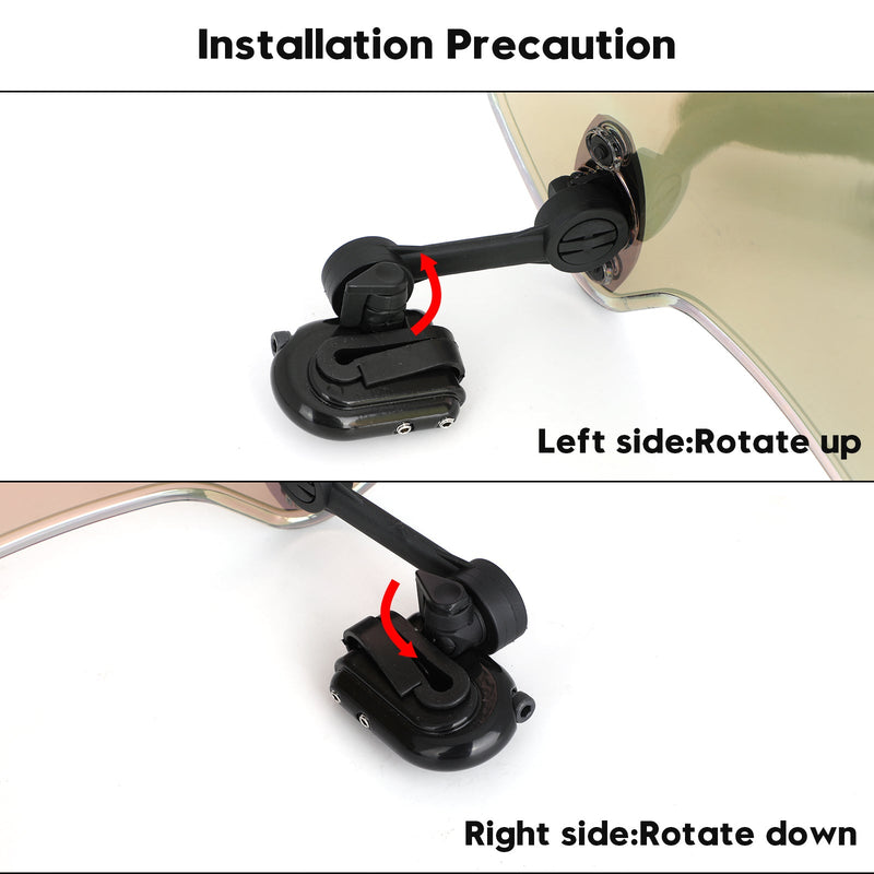 Motorrad verstellbarer Clip auf Windschutzscheibenverlängerung Spoiler Windabweiser