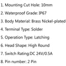 1 stk Ny mini-trykknap SPST Momentary N/O OFF-ON-kontakt 10mm sort til bil
