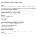 63128384487 63128384486 Obere Scheinwerfer-Abdeckleiste links/rechts für BMW 3 E46 98-01 Generic