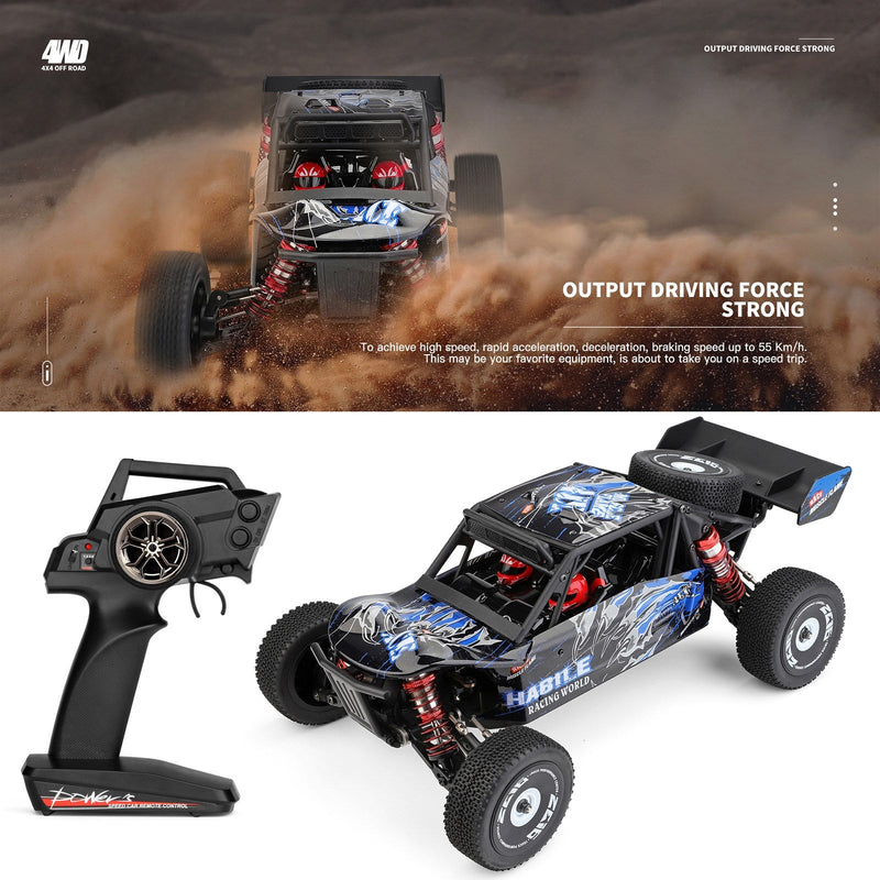 Wltoys 124018 RC racerbil 60 km/t 1/12 2,4 GHz Off-Road Drift RTR 4WD leketøysgave