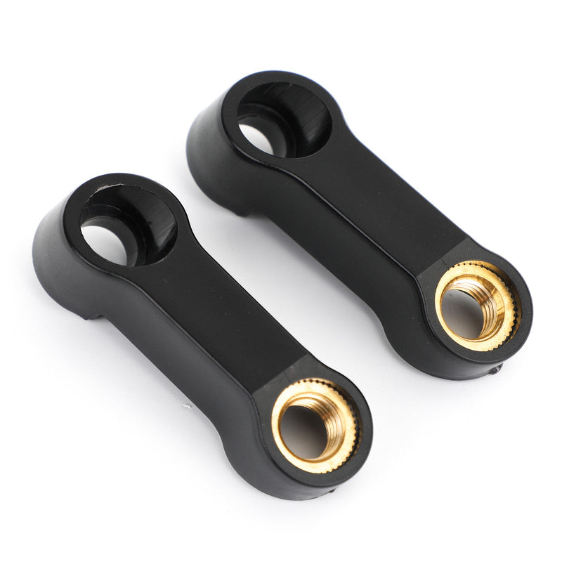 Soporte de extensión elevador de espejo para motocicleta, negro, 10mm, M10, compatible con Honda Generic