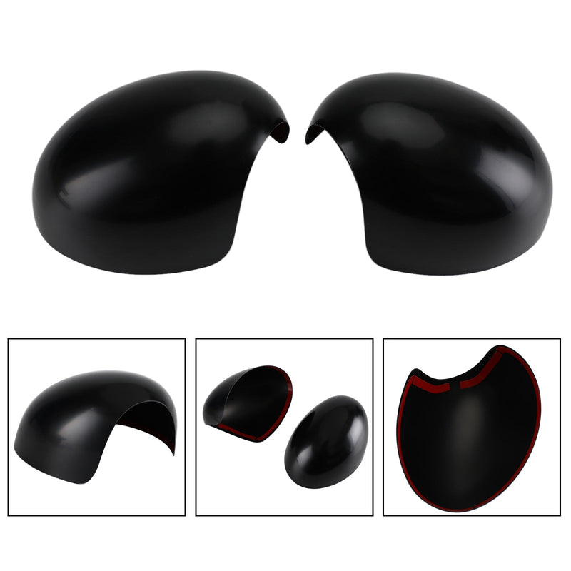 2 x schwarze Spiegelabdeckungen für MINI Cooper R55 R56 R57, hochwertiges generisches Produkt